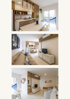 Apartamento com VISTA MAR, Ar-condicionado, Wi-Fi Condomínio com PISCINA, quadra de esportes Playground infantil a 15 minutos do Beto Carreiro